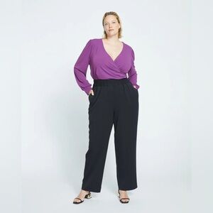 UNIVERSAL STANDARD BLACK ALL DAY EASY PANTS